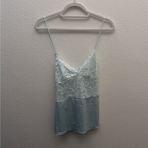 Banana Republic Elegant Lace Camisole Top - Seafoam Green